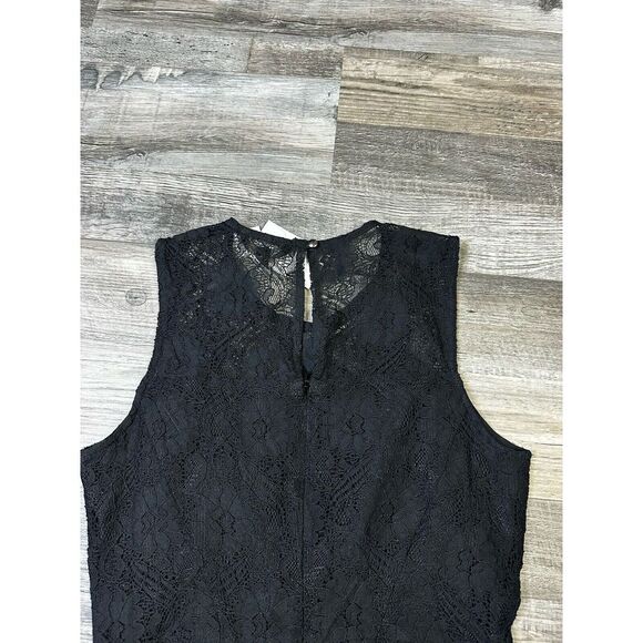 Banana Republic Black Floral Lace Dress Women's Size 0 - Picture 3 of 8